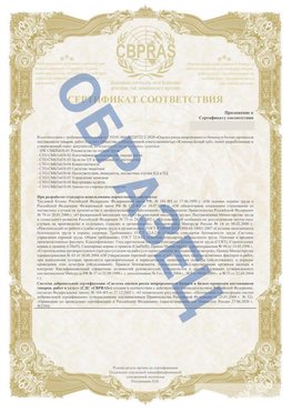Образец Приложение к СТО 01.064.00220722.2-2020 Гудермес Сертификат СТО 01.064.00220722.2-2020 